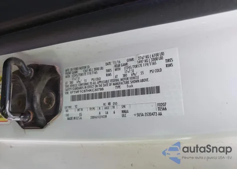 2017 Ford F-150 Xl из США, поврежденный, VIN 1FTMF1C87HKC30786